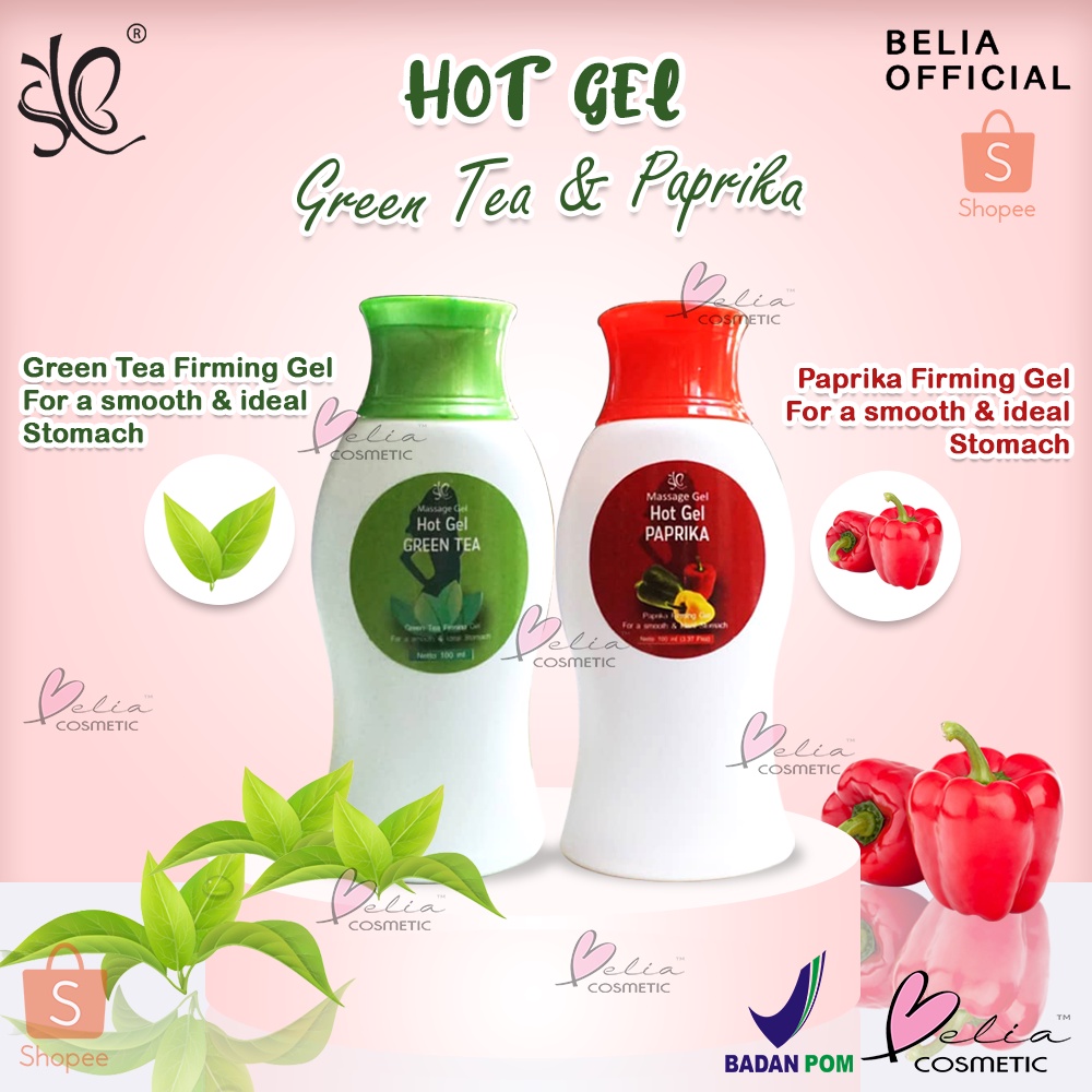 ❤ BELIA ❤ SYB Hot Gel Green Tea | Paprika | Hot Gel | Penghilang Lemak Badan (✔BPOM)