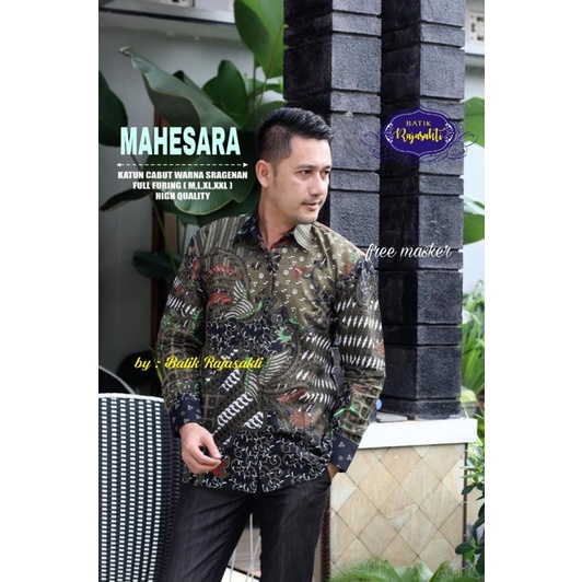 Batik Pria MAHESARA Full Furing Katun Halus Size M-XXL High Quality