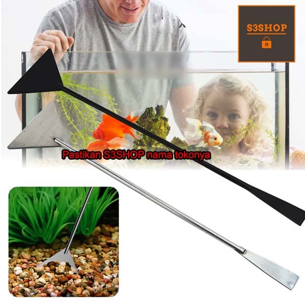 Sand Scraper Stainless Steel 32cm Aquascape Tools Spatula Aquarium