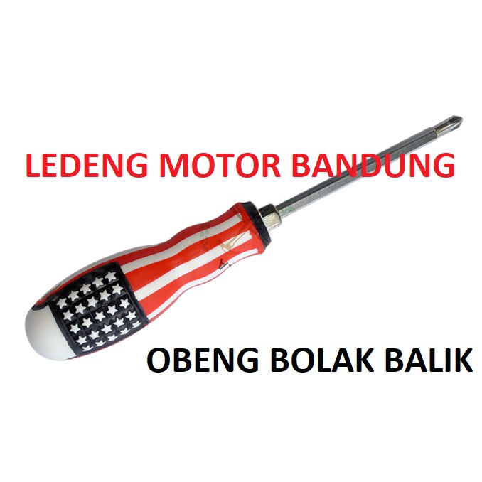 Obeng Bolak Balik 6mm American Chome Plus Minus 21cm