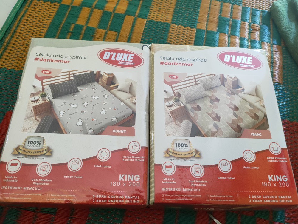 Ls Sprei Kintakun D Luxe 180x200 (6 Kaki) Motif Isaac