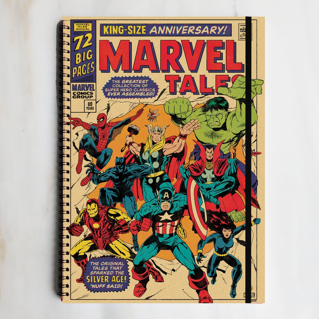 

MARVEL VINTAGE TALE Spiral Ruled Notebook Diary Journal Buku Tulis Catatan Sekolah Kuliah