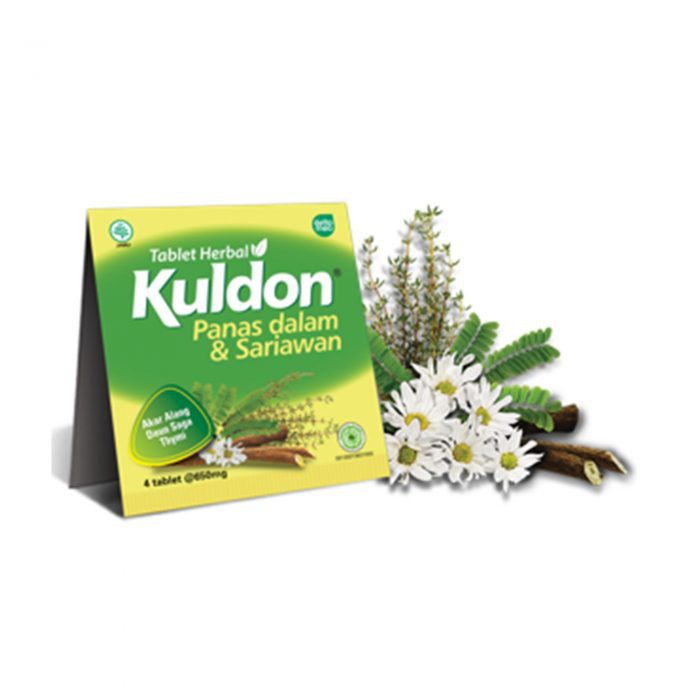 KULDON Strip 4 Tablet Herbal - Obat Meredakan Sariawan Panas Dalam Tenggorokan Kering