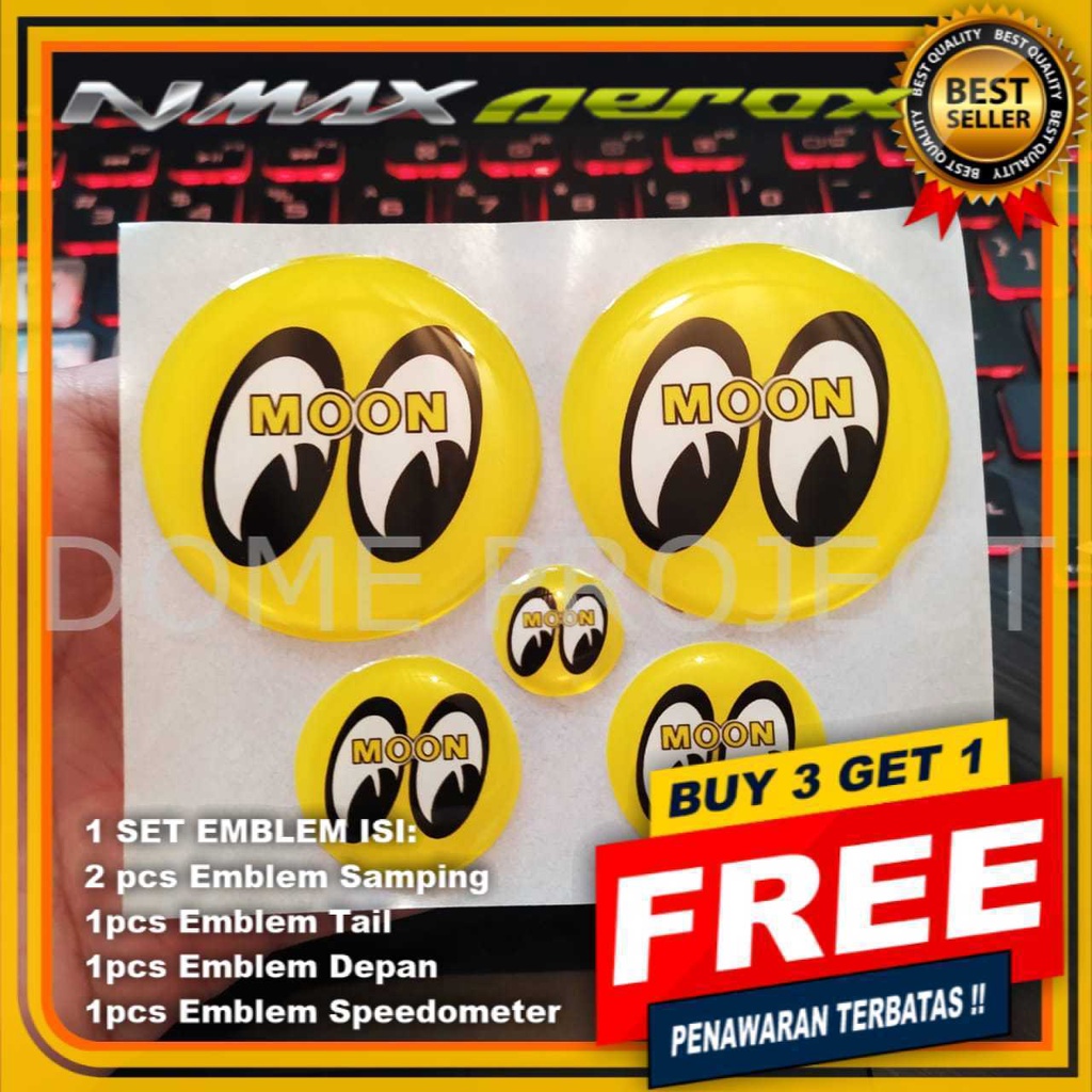 STIKER MOTOR TIMBUL EMBLEM LOGO MOONEYES YAMAHA AEROX NMAX LEXI SET AESTHETIC KEREN