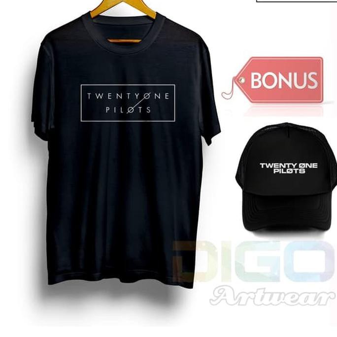 27G Kaos + Topi Baju  Combed 30S Distro Twenty One Pilots 21 Pilot Murah Terbaru Terlaris Best