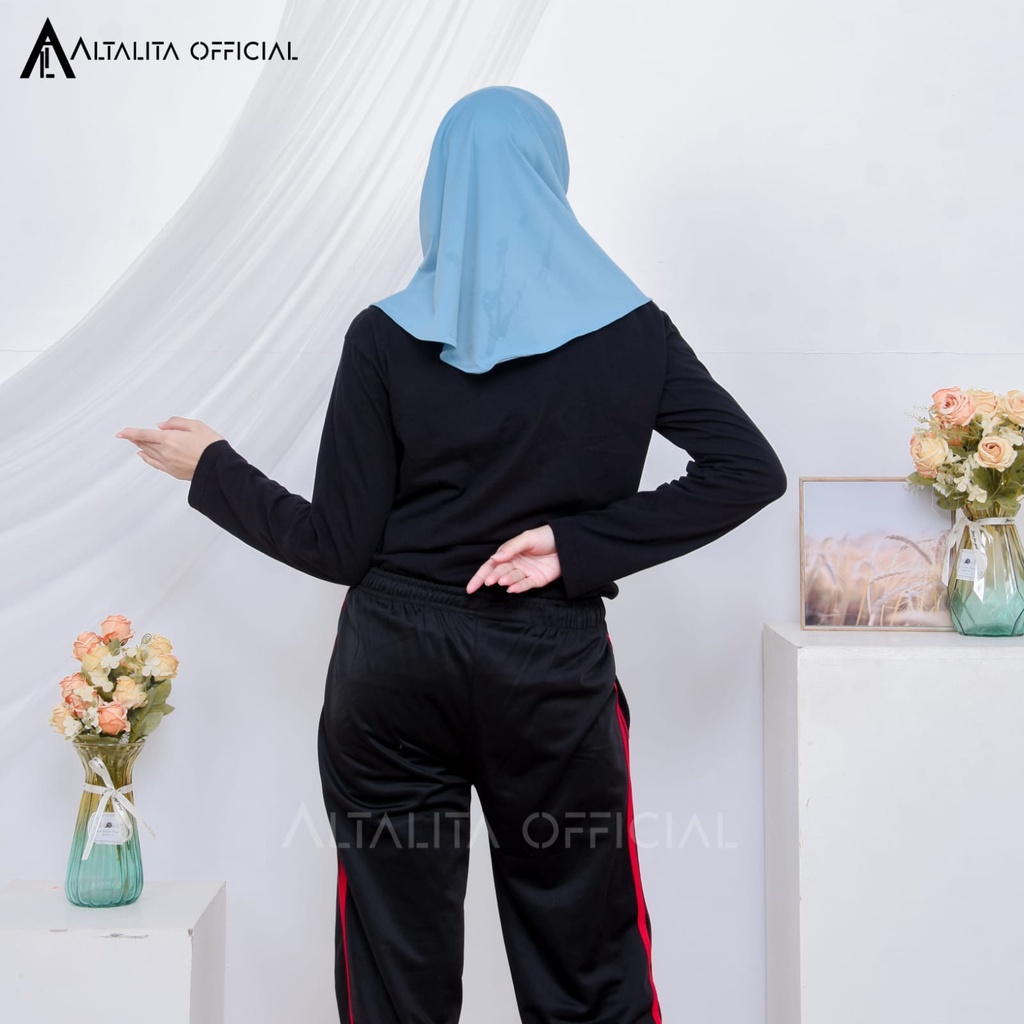 Altalita - Jilbab Sporty Instant pet Bahan Jersey Spandek Polos Premium Cocok Untuk Sekolah Olahraga dan Sehari-Hari