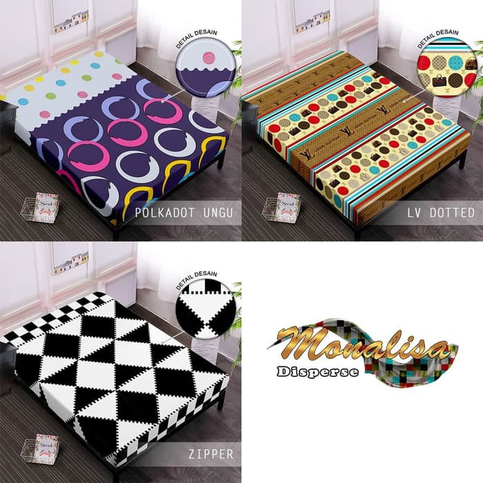 Sale Sarung Kasur Monalisa uk 90x200 100x200 120x200 160x200 180x200 Motif Dewasa anak kartun