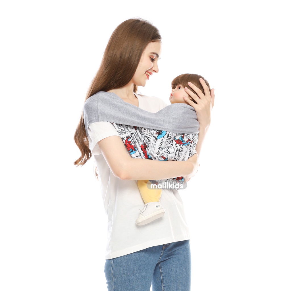 Malilkids Gendongan Bayi Instan Geos Bolak Balik Red Spider-1