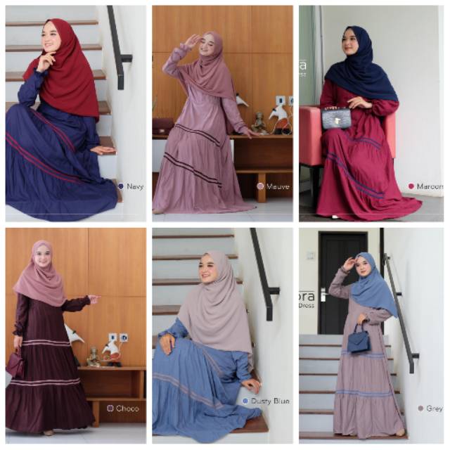 BEST SELLER URFIMUTIYARO IXORA DRESS GAMIS BUSUI RAYON VISCOSE ADEM CASUAL CANTIK