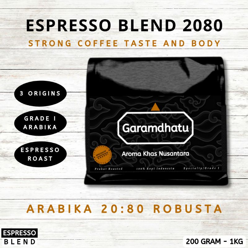 

200 gram Espresso 20:80 Kopi Blend - Garamdhatu biji bubuk