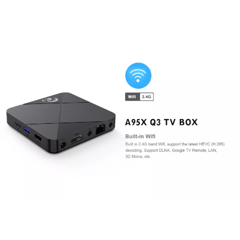 Android Tv Box RAM 2+16GB MiniQ3 Android9 Smart tv box 2.4G WIFI Unlock Set Top Box Wifi/Youtube/DVB-T2