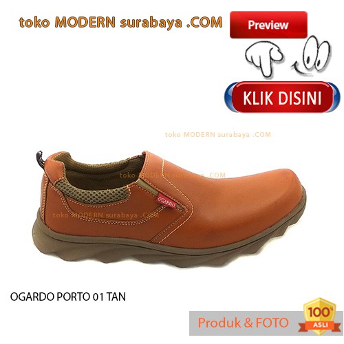 OGARDO PORTO 01 TAN sepatu pria slip on casual