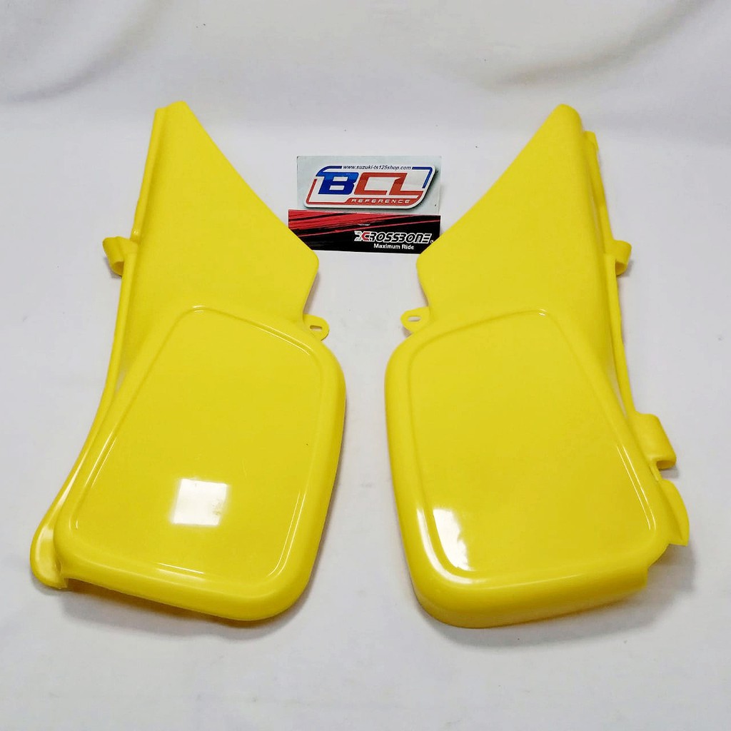 Cover Cofer Tempong Kempol Dop Samping Warna Kuning Suzuki TS 125 TS125 Merk Crossbone
