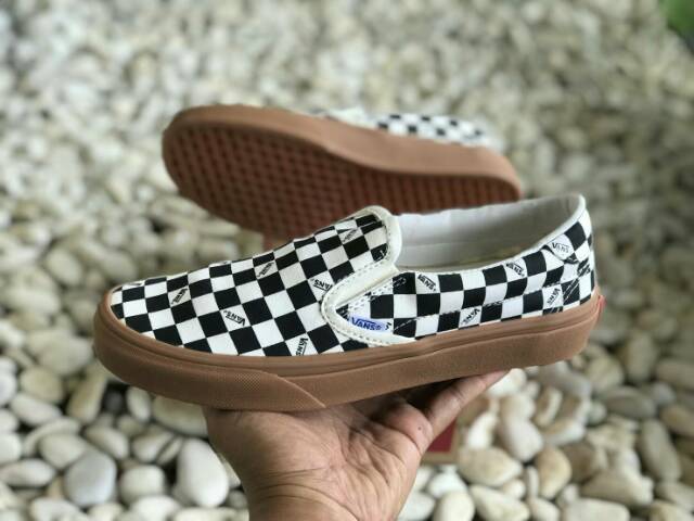 OBRAL VANS PREMIUM SLIP ON CHECKERBOARD 59 LX LIGHT GUM