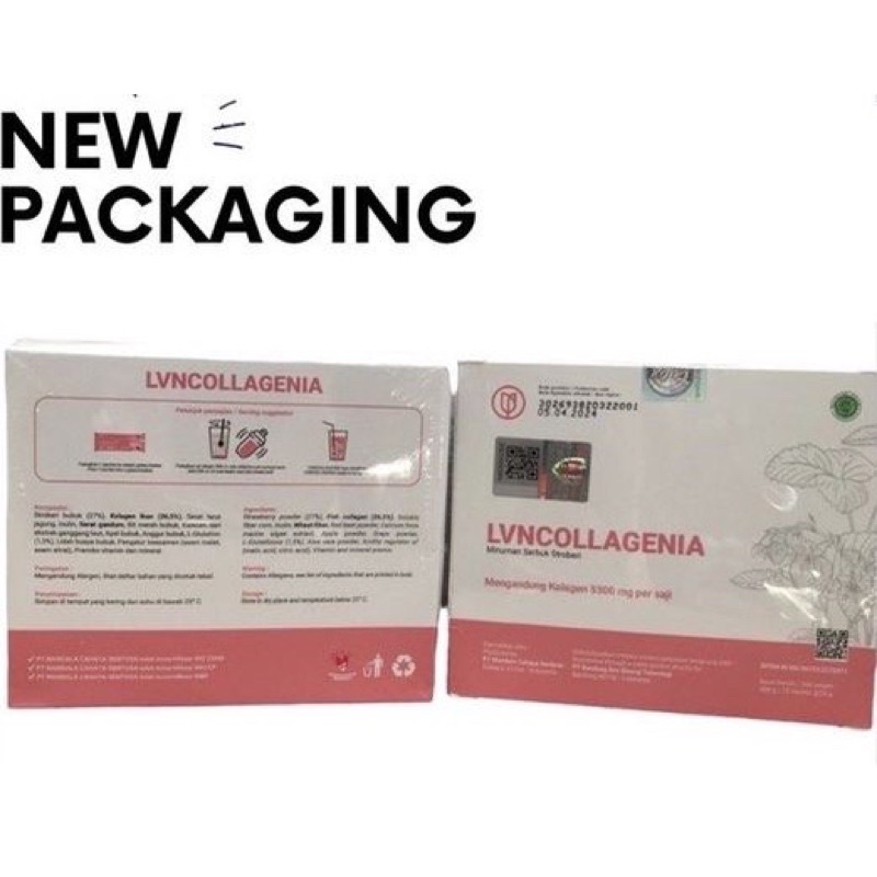 LVNCOLLAGENIA BPOM / STROBERI COLLAGENIA / COLLAGEN KEMASAN TERBARU