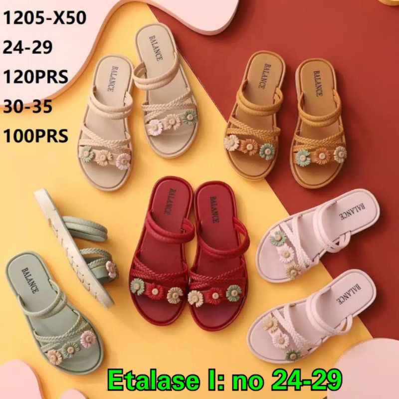 CUCI GUDANG ASAL KEJUAL(no. 24 -29) Sandal Jelly Anak Impor Felicity 1205 - X50 Balance