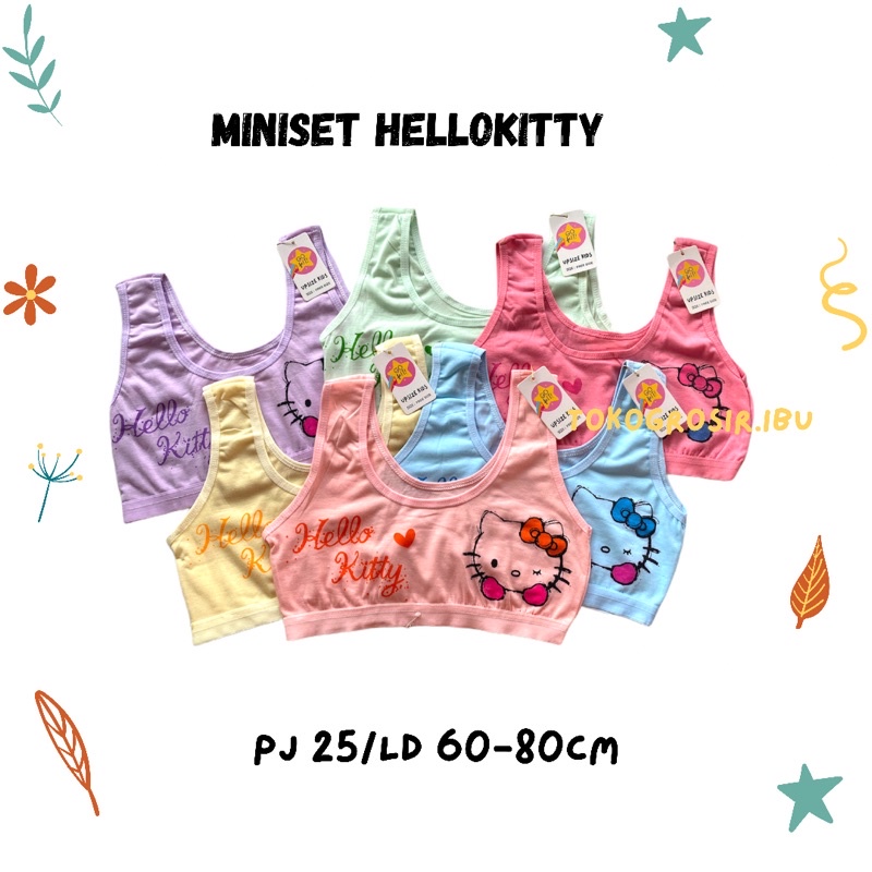 6 PCS BH Bra Beha Kutang Miniset Anak Perempuan Cewek ABG Remaja SD SMP Mini Set Anak SD Hellokitty