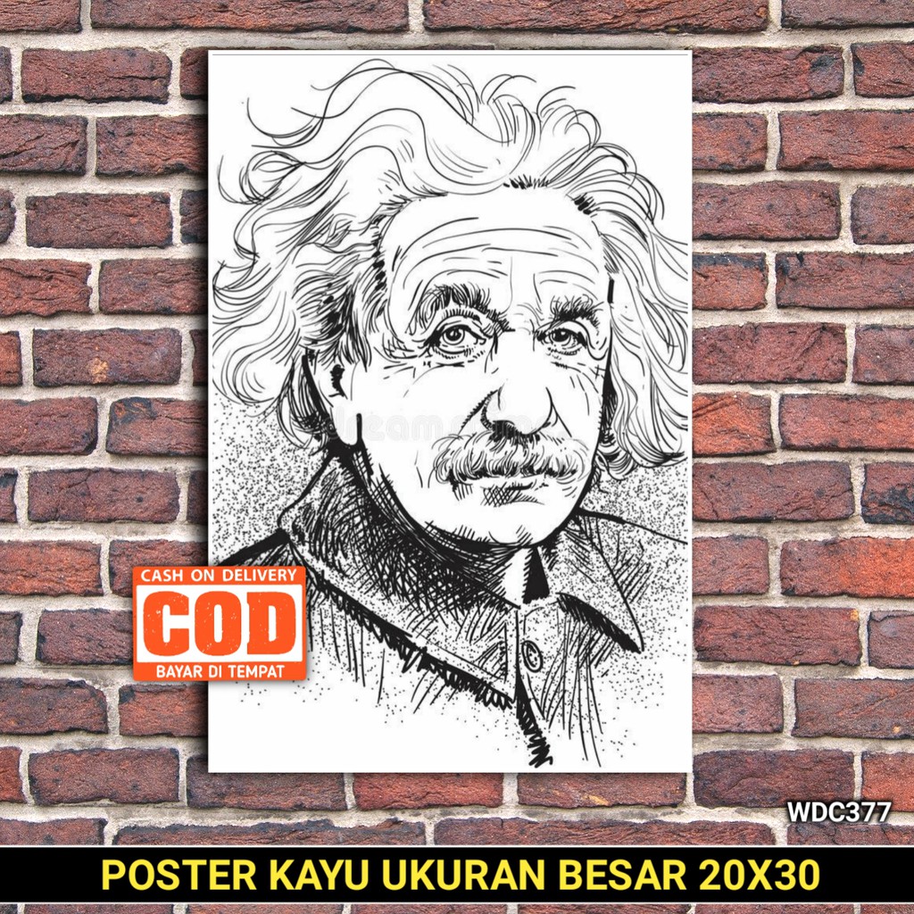 Poster Kayu poster  Albert Einstein