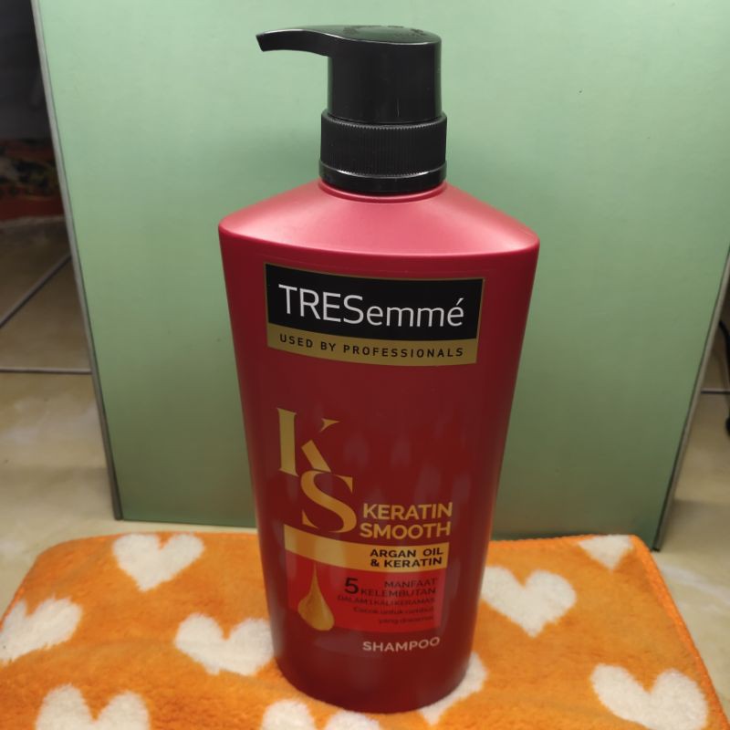 Tresemme Shampoo Keratin Smooth 850 Ml dengan Hydrolyzed Keratin Shampoo -Keratine Smooth, Rambut Lembut, Argan Oil Treatment  sampo Tresemme tereme shampoo