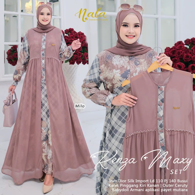 NEW KENZA MAXY DRESS MATT INNER DIOR SLIK IMPORT CERRUTY BABYDOLL BUSUI FRIENDLY