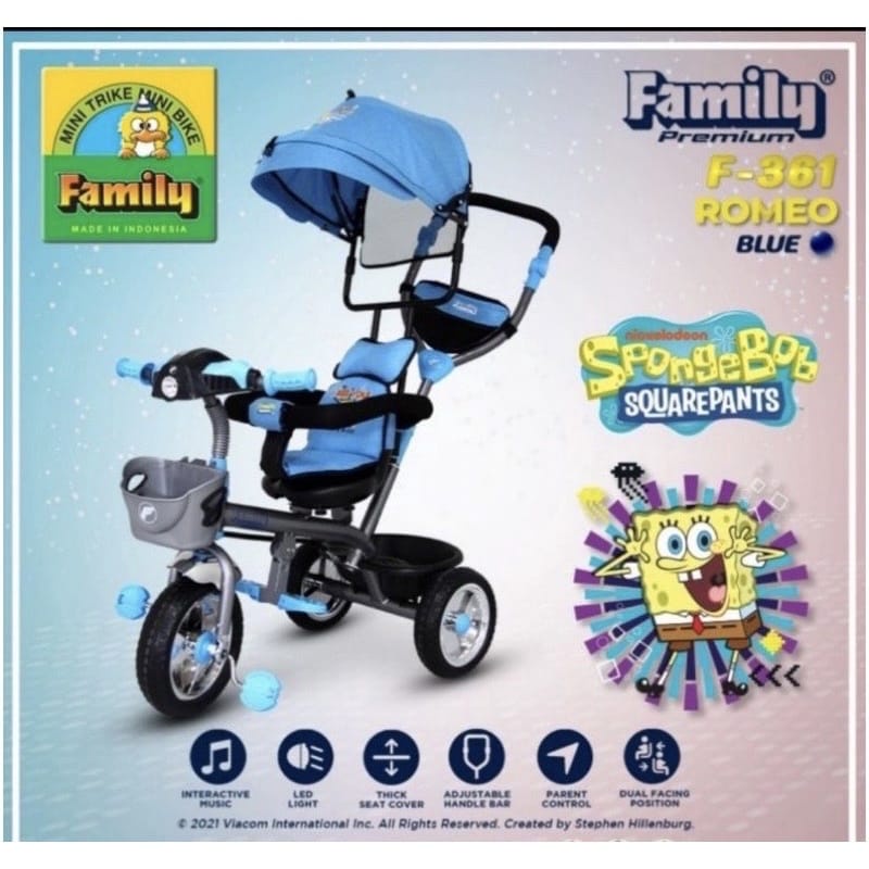 Bisa COD Sepeda Stroller Anak Roda Tiga FAMILY  F361