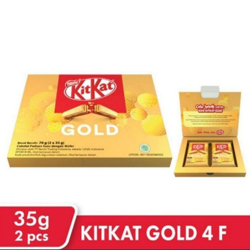Kitkat Gold 4 F Coklat (35g x 2pcs)
