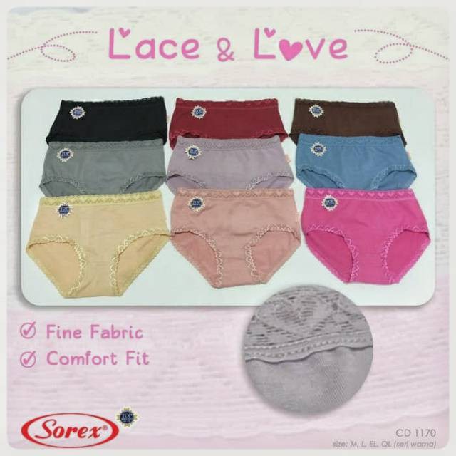 CD Sorex 1170 Renda Lembut Lace Love Celana Dalam Terlaris