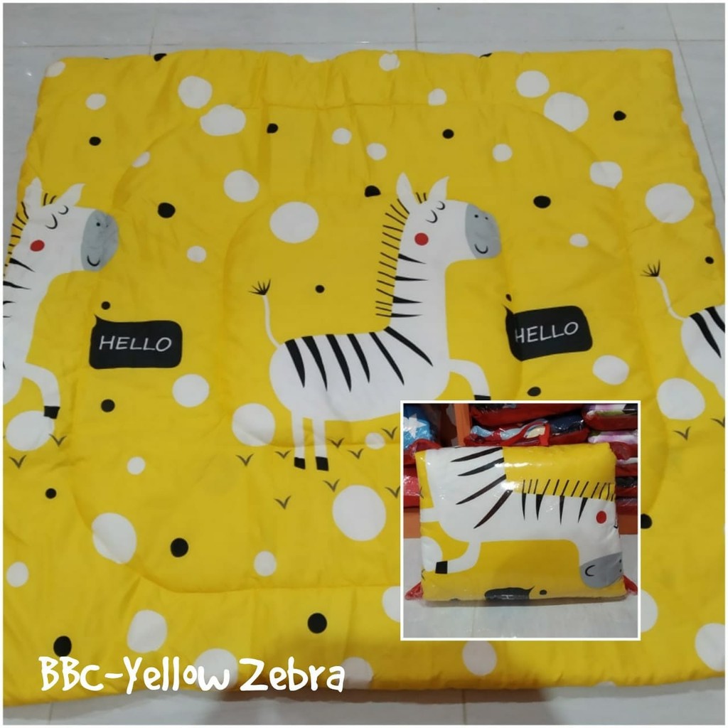 Bedcover baby homemade karakter anak cewek cowok motif terlaris Yellow Zebra