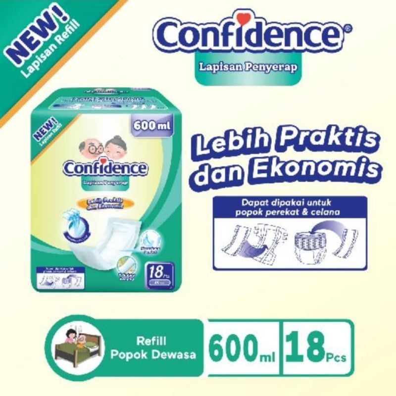 confidence - lapisan penyerap - popok dewasa - Pampers orang tua - popok lapisan penyerap