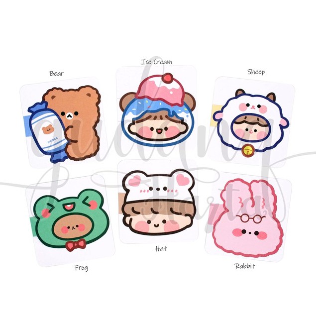 Kartu Ucapan Mini Strap Animal Kartu Ucapan Multifungsi Bear GH 305139