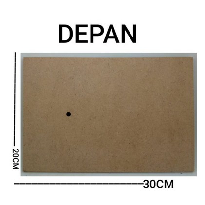 BAHAN JAM DINDING KAYU MDF 20x30cm 1LAPIS 8MM DM30CM/ HOMEDECOR / JAM KAYU / WOODCRAFT