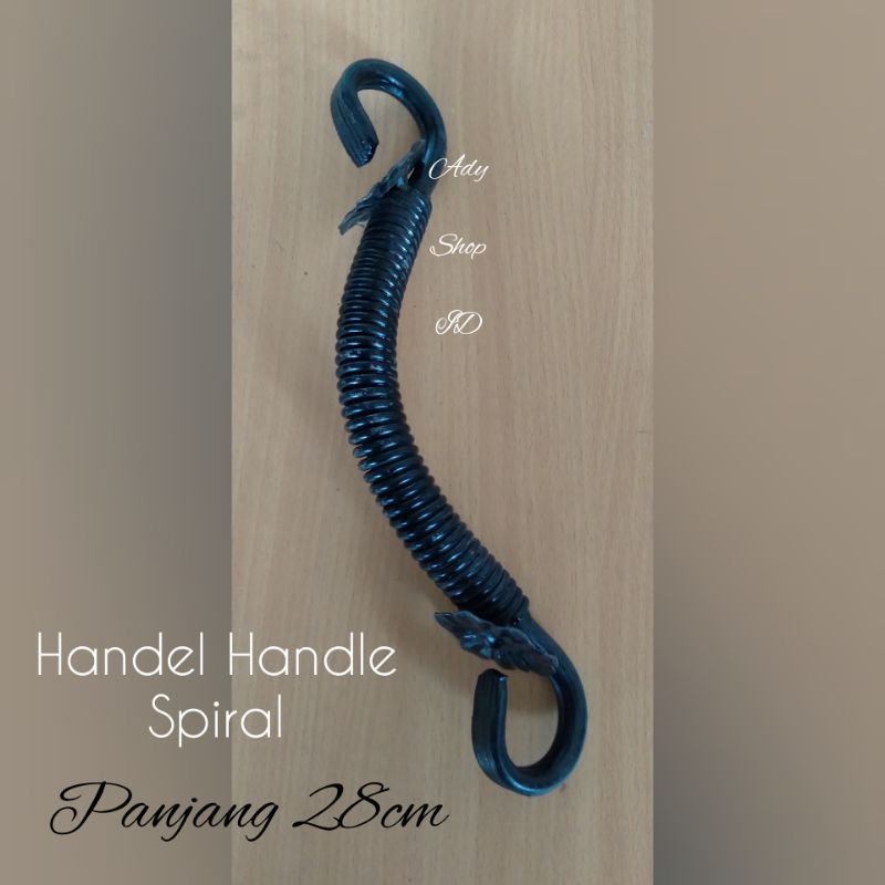 ornamen pagar pintu besi handel spiral panjang 28cm