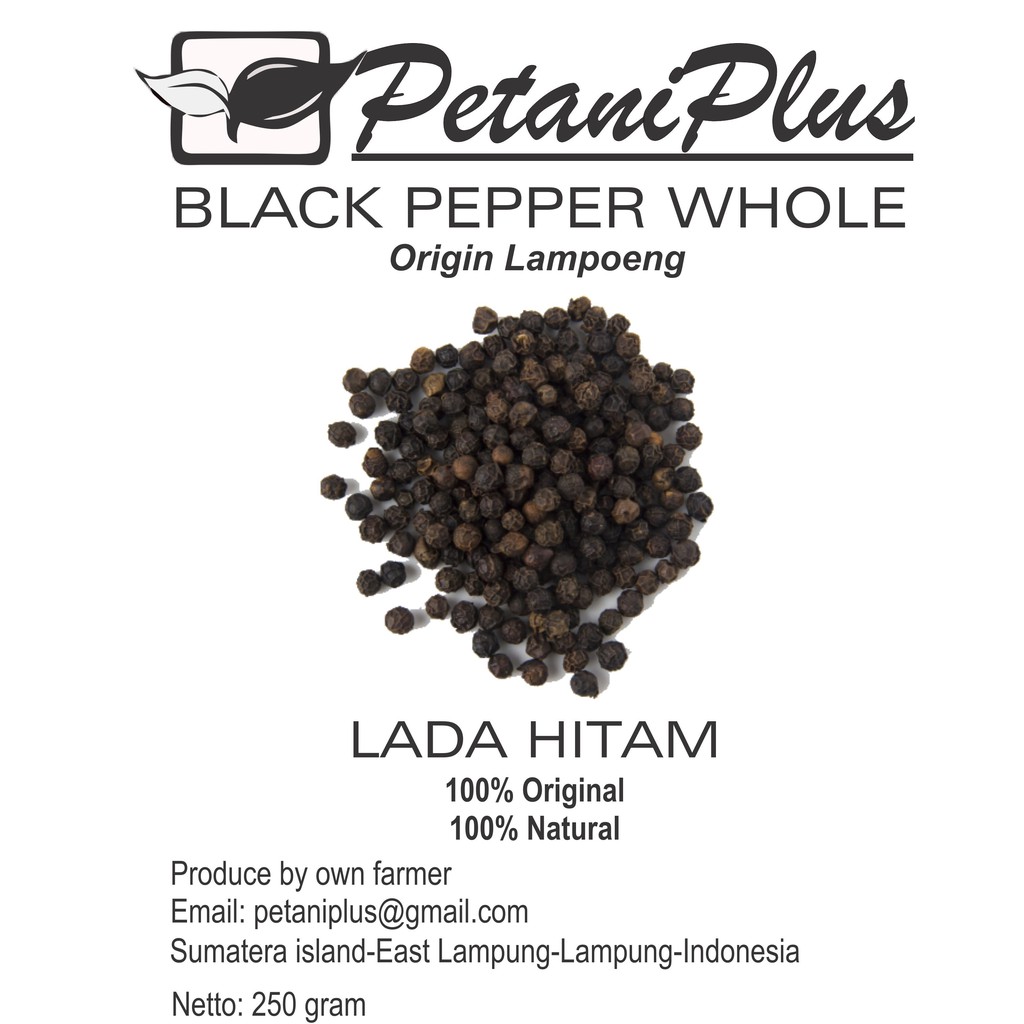 

Lada hitam lampung (blackpepper) Food grade 250gram