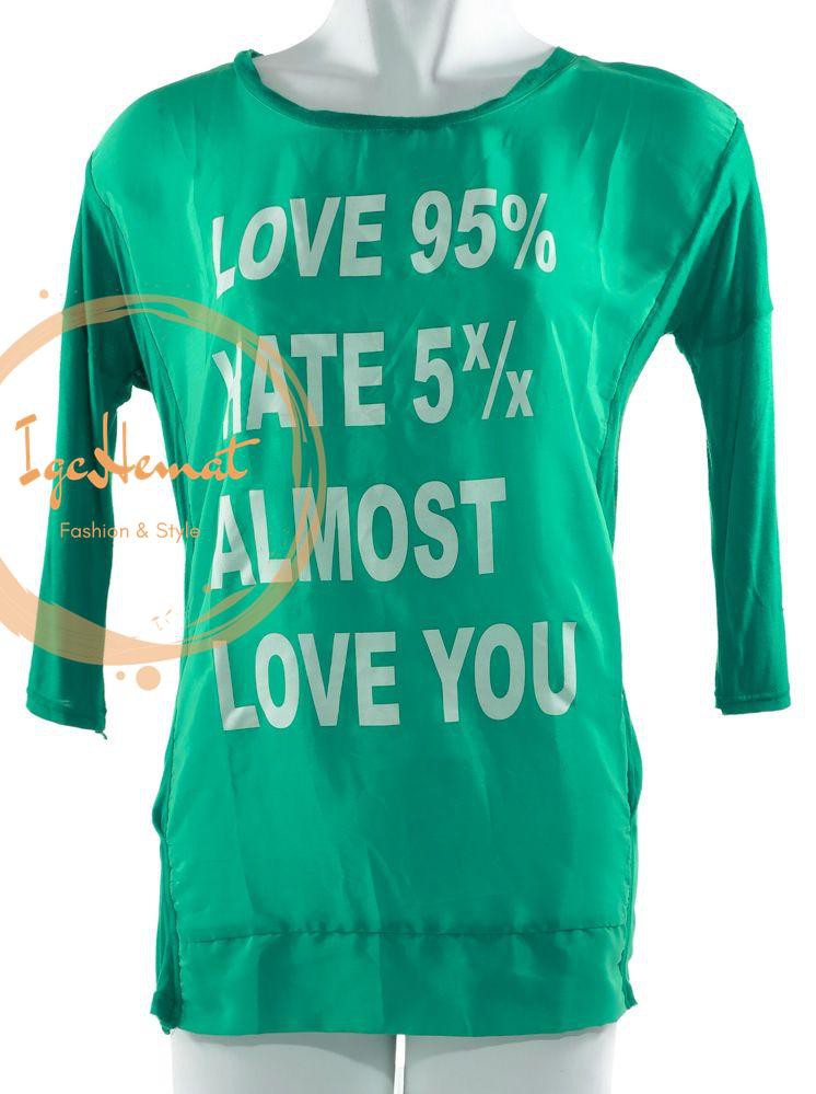 KAOS PEREMPUAN LENGAN 3/4 MIXIT[P8470]