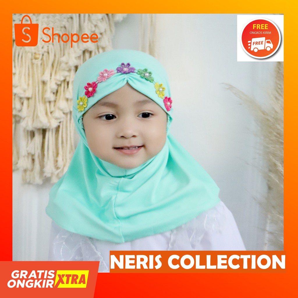 Jilbab bayi renda JASMIN 0-2th / Melati Rainbow / HIJAB ANAK 2 TAHUN / HIJAB ANAK BAYI / HIJAB ANAK 
