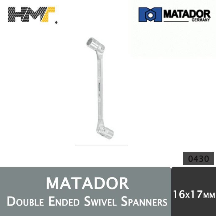 Jual matador 0430 double ended swivel spanners 16 x 17 x 250 mm