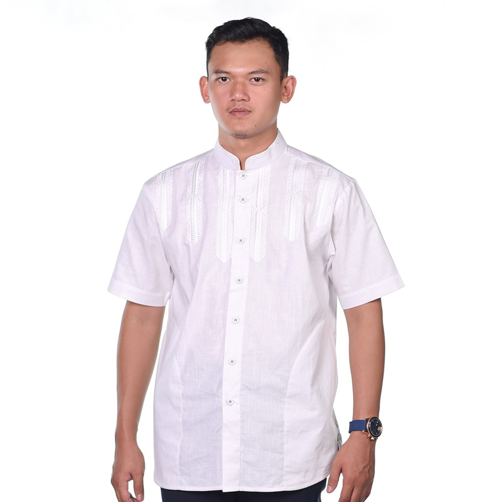 Baju Muslim Atlas Universal Motif Kombinasi Garis Putih Baju Muslim Atlas Universal Motif Kombinasi Garis Putih