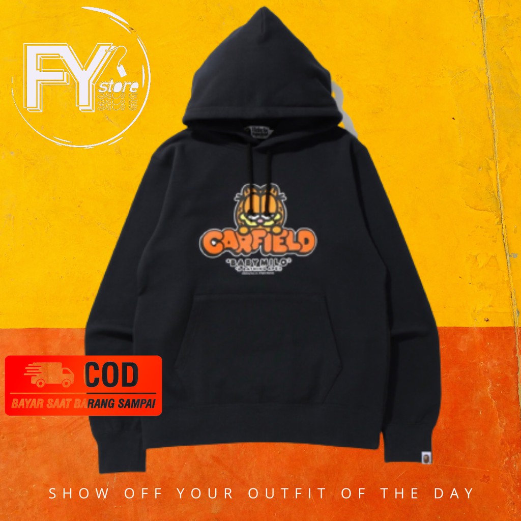 Hoodie H&M Baby Milo | Hoodie h&m Original Baby Milo Garfield | Sweater Hoodie h&m Garfield x Bape