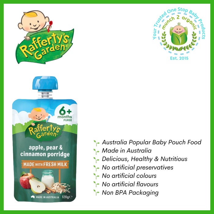 

ROMAN RAFFERTY'S GARDEN APPLE, PEAR & CINNAMON PORRIDGE 6+