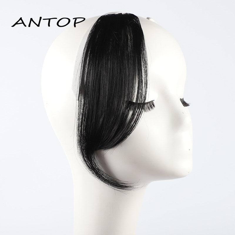 Wig Rambut Poni Wanita Model Klip Lengkung Natural