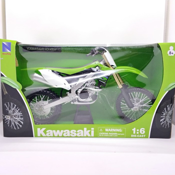 Newray Kawasaki Trail KX 450F Diecast Motor Trail 1/6