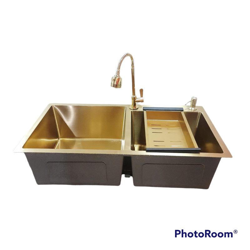 kitchen sink gold 8245 stainless sus 304 premium / bak cuci piring emas 8245 premium stainless