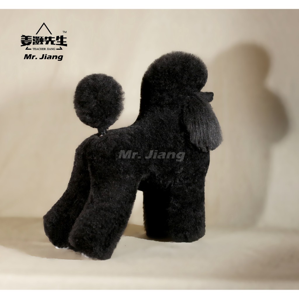 Mr. Jiang Poodle Lamb Wig Black/White / Wig Anjing Model Poodle