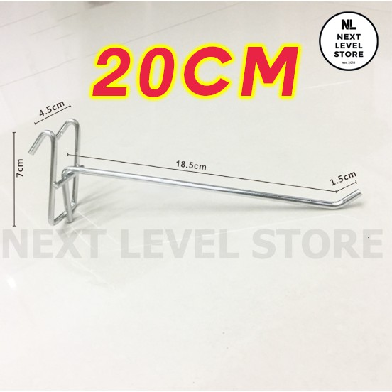 Stainless Hook 10 15 20 25 CM Tebal 5MM Gantungan Cantolan Ram Display