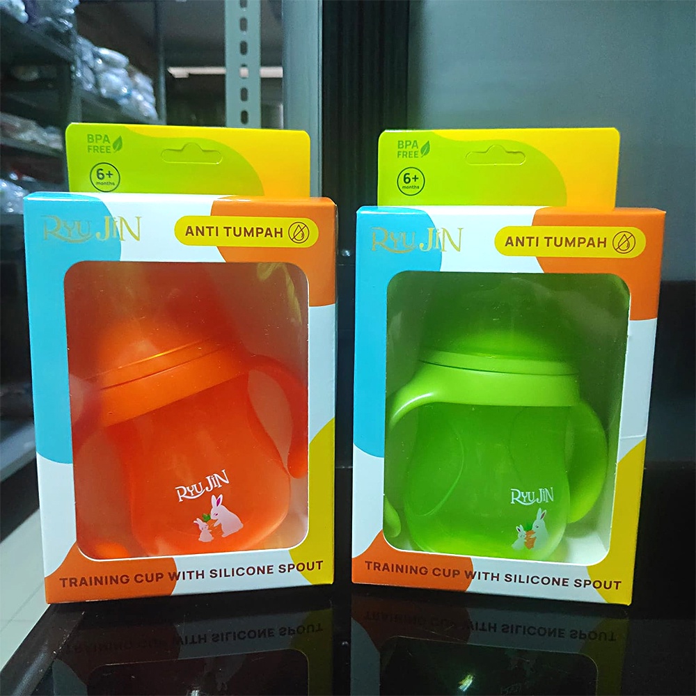 Ryujin Baby Training Cup with Silicone Spout 180ml RJ017 Botol Minum Bayi Anti Tumpah BPA Free