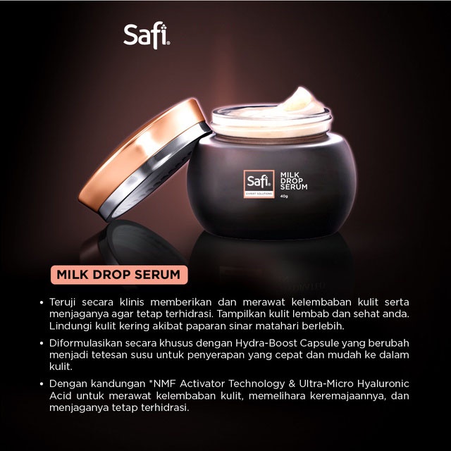 Safi Expert Solutions Milk Drop Serum Cream Anti Aging 40gr