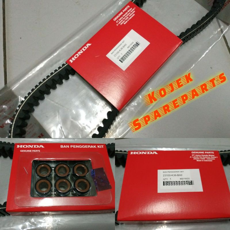 Vanbelt kit Vario 150 ESP vario 125 led Original asli ori Honda 23100-K36-BA0 Vanbel roller set AHM