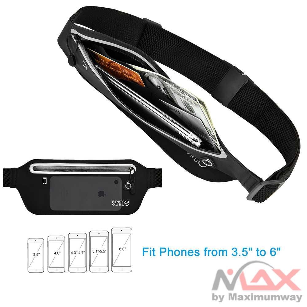 Tas pinggang olahraga PREMIUM gym travelling anti air waterproof running go belt Sport Waist Bag