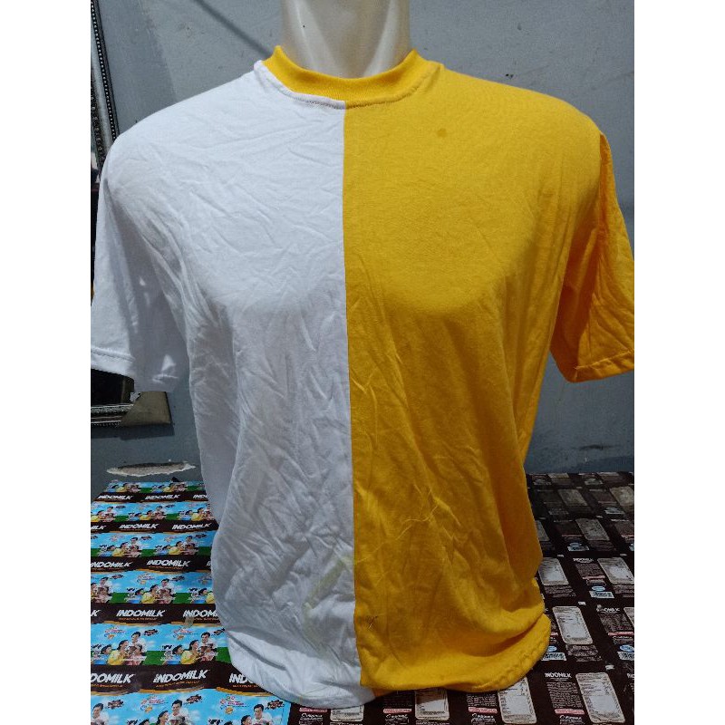 kaos oblong belah dua warna size S-5XL