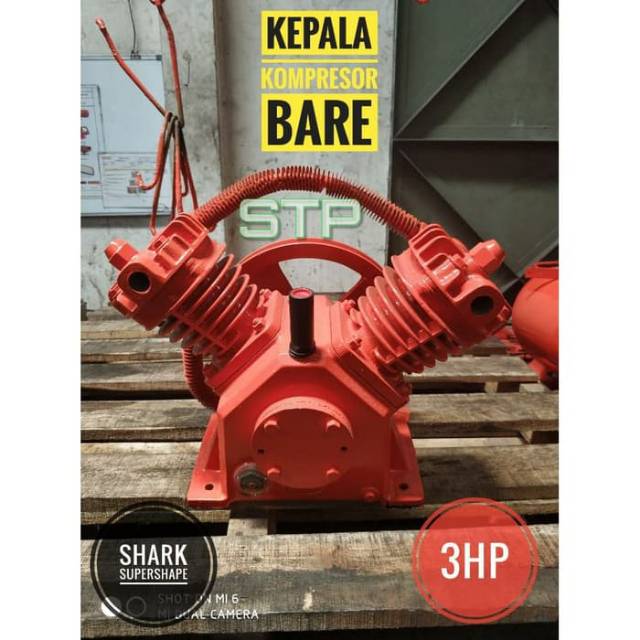 KEPALA KOMPRESOR BARE SHARK 3 HP / KEPALA KOMPRESOR SHARK 3 HP